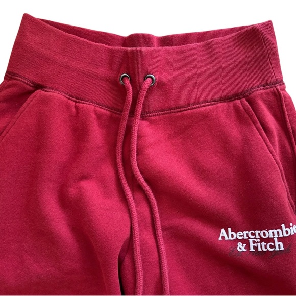 Abercrombie & Fitch Soft Collection Sunday Jogger Sweatpant Dk Red Sz S Pockets - Picture 5 of 6